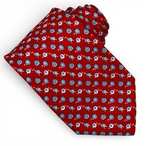 Salvatore Ferragamo Lion, Elephant, Monkey Print Silk Tie